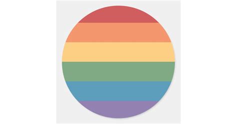 Gay Pride Flag Heathered Round Classic Round Sticker Zazzle