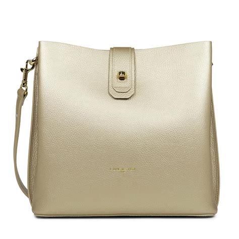 Lancaster Foulonn Double Grand Sac Seau Champagne In Nude