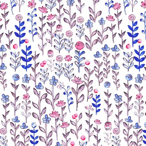 Premium Vector Watercolor Ditsy Floral Pattern