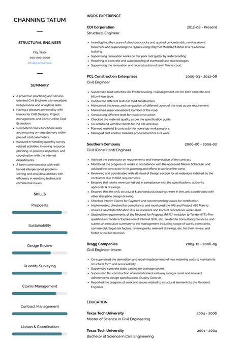 Structural Engineer Resume Samples And Templates Visualcv