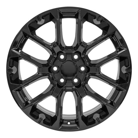 Chevy Style Gloss Black Notched Honeycomb 22 Inch Wheels