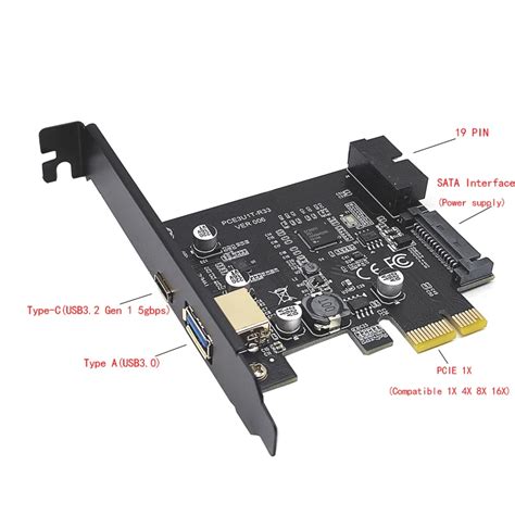 Cart O De Expans O PCIe Para Desktop USB 3 1 Tipo C PCIe PCI Express