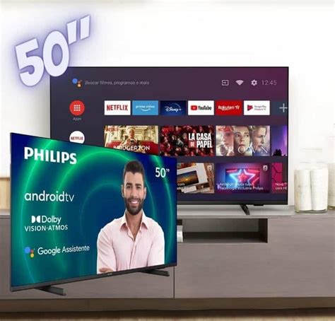 Smart TV Philips 50 4K UHD LED 50PUG7406 78 Dolby Vision E Dolby Atmos