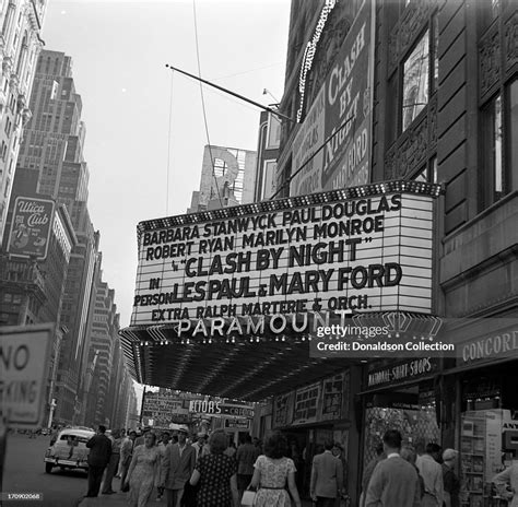 The Marquee Of The New York Paramount Advertises The Bill For The