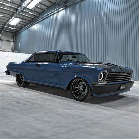 Shoe Box ‘63 Chevy Nova Restomod Is Blue and Carbon Ready for New Pro ...