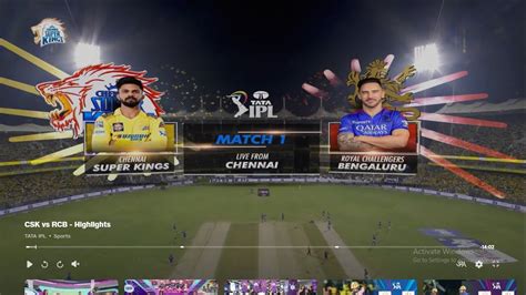 Watch CSK Vs RCB Highlights Video YouTube