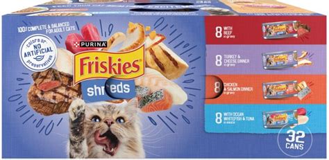 FRISKIES Shreds in Gravy Variety Pack Canned Cat Food, 5.5-oz can, case of 32 - Chewy.com