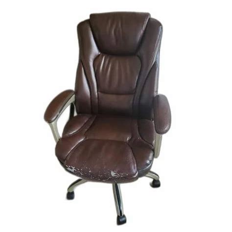 Leatherette High Back Brown Leather Office Chair at Rs 9000 in Mumbai