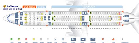 Lufthansa Airbus A340 300 Seat Map