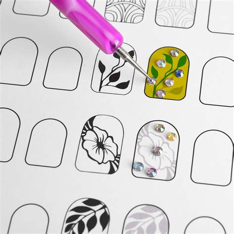 Printable Nail Art Practice Sheet Pdf