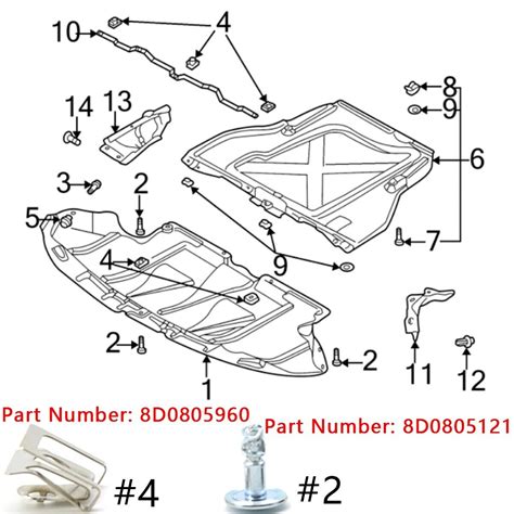 30x For Audi A4 A6 A8 Tt Undertray Engine Under Cover Fixing Clips