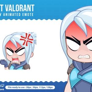 Jett Valorant Angry Animated Emote For Twitch Twitch Etsy