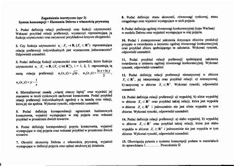 Ekonomia Matematyczna Zagadnienia Teoretyczne Na Egzamin Notatek Pl