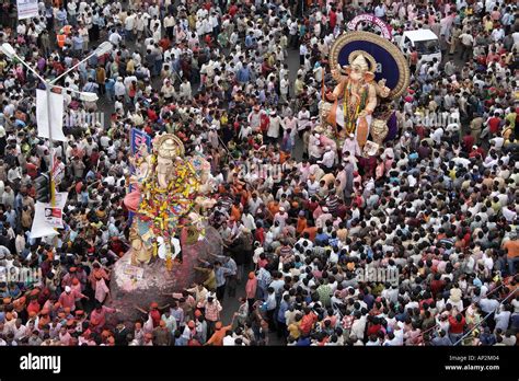 AAD72362 Ganesh festival procession Mumbai Maharashtra India Stock ...