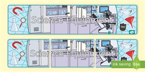 Science Equipment Display Banner Professor Feito Twinkl