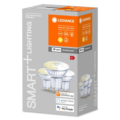 LED Reflektorlampe Smart WiFi PAR warmweiß 4 9 W GU10 350 lm