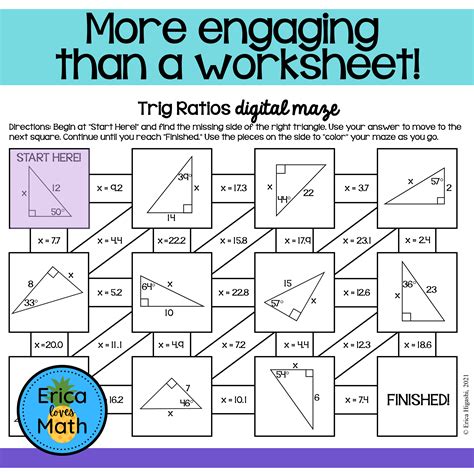 Right Triangle Trig Ratios Digital Activity Maze Made By Teachers