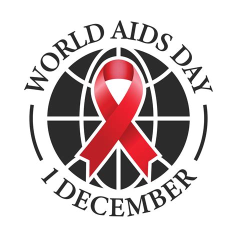 World AIDS Day Badge With Awareness Ribbon HIV AIDS Banner Design ...