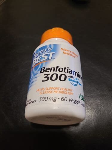 Doctor S Best Benfotiamine With BenfoPure 300 Mg 60 Veggie Caps Gluten