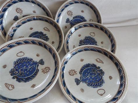 6 Asian Porcelain Dipping Wasabi Koi Fish Sauce Dishes Bowls Haute Juice