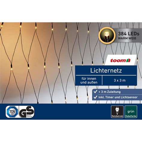 LED Lichternetz 384 LEDs warmweiß 300 x 300 cm