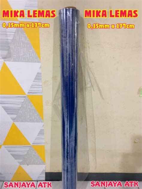 PLASTIK BENING TEBAL ROL MIKA PVC TAPLAK MEJA PLASTIK METERAN 0 15MM