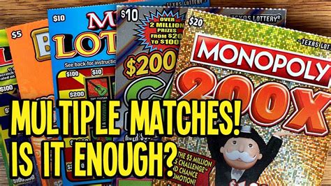 Wins 💰 20 Monopoly 200x 🎩 Bonus 7 More 💵 Tx Lottery Scratch Offs Youtube