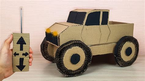 How To Make Rc Car From Cardboard Remote Control Pickup Truck Youtube