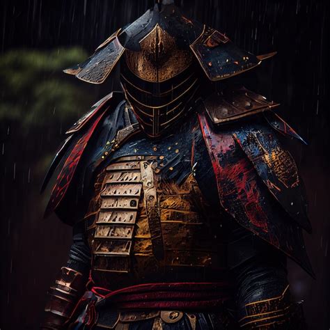 Premium Photo Portrait Of An Ancient Samurai Warrior In Ancient