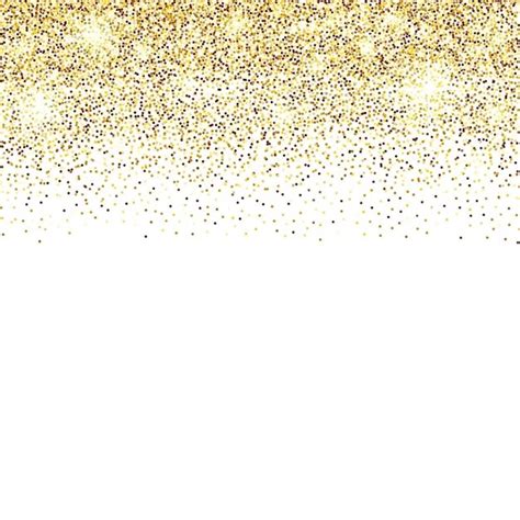 Fundo Branco Brilhos De Glitter Dourado Vetor Premium