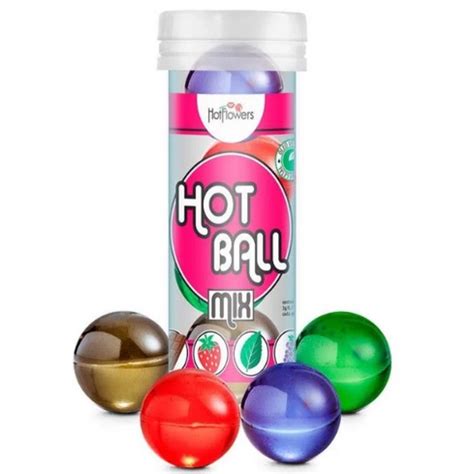 Bolinha Hot Ball Beija Muito Mix 4 Unidades Hot Flowers Sex Shop