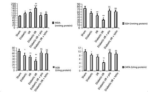 Effect Of Pioglitazone And Telmisartan On A MDA Nmol Mg Protein B