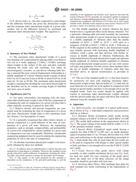 Astm D Standard Test Methods For Maximum Index Density