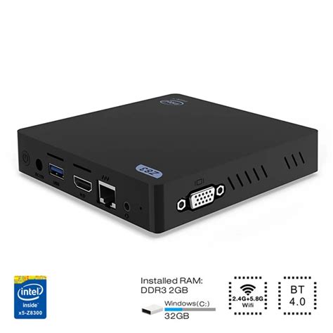 Z83V Mini PC Intel Atom X5 Z8350 Fanless X86 Mini PC LAN USB 2GB RAM ...