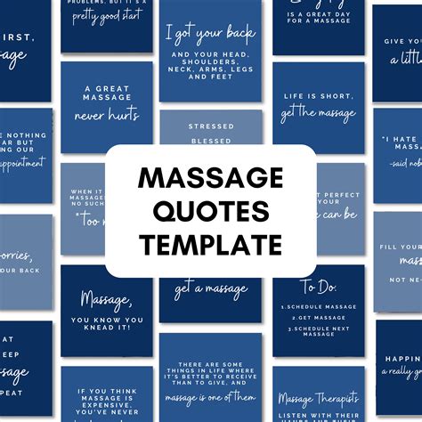 Social Media Template Massage Therapist 40 Massage Quotes Etsy