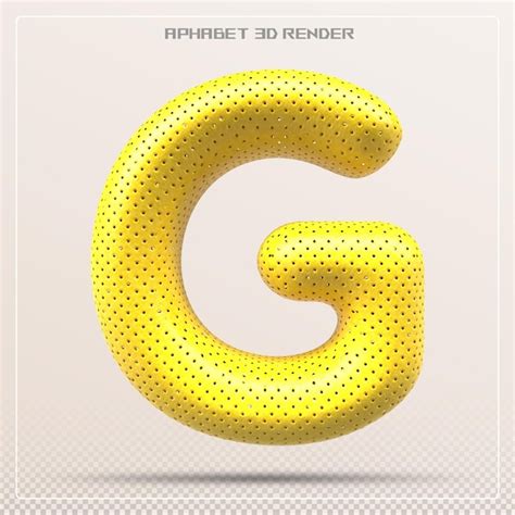 Premium Psd Yellow Letter G Font Bubble Alphabet D Render