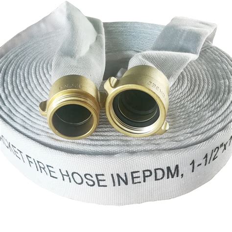 China Pvc Lining Double Jacket Canvas Fire Hose Manufacturers And