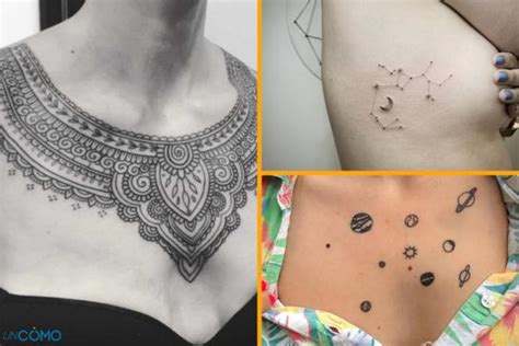 Tatuajes en el pecho para mujeres Ideas y diseños