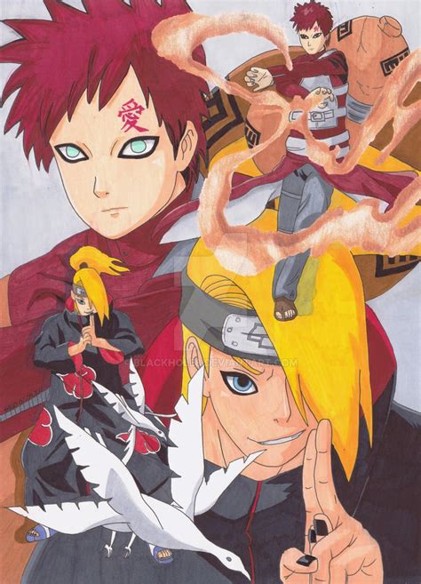 Sabaku No Gaara Vs Deidara by BlackHole8 on DeviantArt