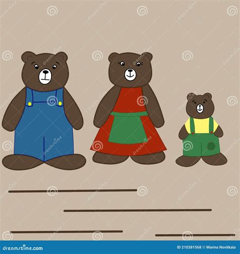 The Three Bears, Vintage Illustration Cartoon Vector | CartoonDealer ...