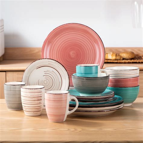 Vancasso Series Bella Piece Stoneware Dinnerware Set Multicolor