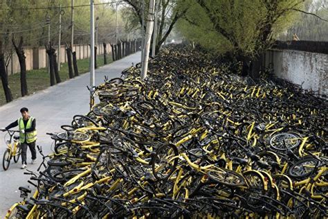 大陸共享單車現倒閉潮 半年倒下6家 共享单车 Ofo 摩拜 大紀元