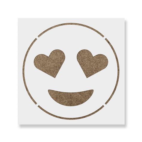 Amazon.com: Emoji Heart Eyes Stencil - Sign Stencil, Grinning Stencil ...