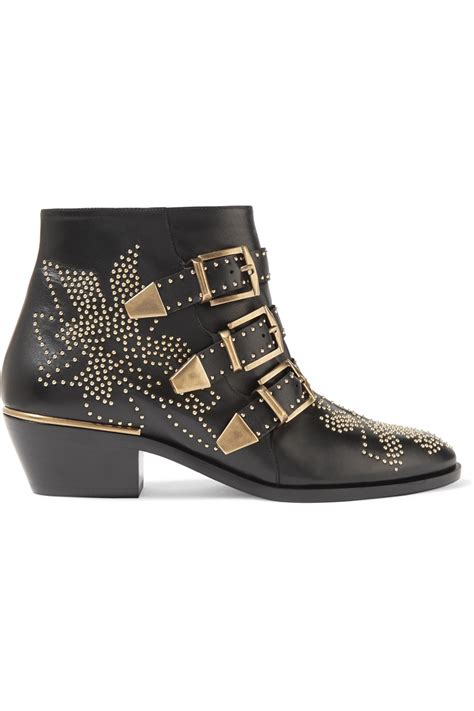 Chloé Susanna Studded Ankle Boots In Black Leather — Ufo No More