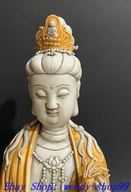 20 OLD CHINESE Dehua Color Porcelain Guanyin Kwa Yin Goddess Buddha