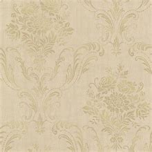 Manor Beige Floral Damask