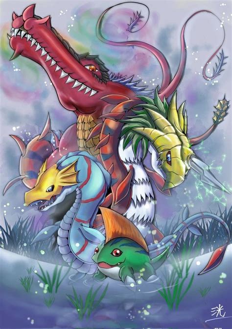 Seadramon Evolution by DoruFlaymDraGon on DeviantArt