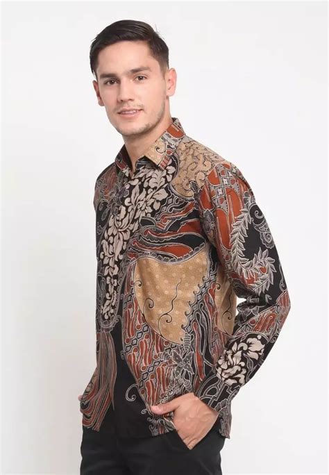 Jual Batik Mayung Seno Kemeja Batik Pria Premium Slimfit Modern Lengan