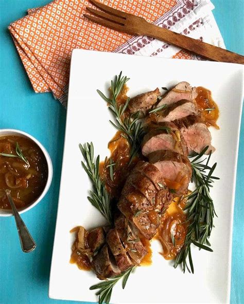 Pork Tenderloin with Rosemary Apricot Sauce • tarateaspoon