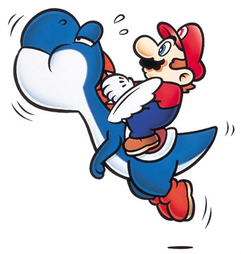 Super Mario World Snes Official Artwork Of Mario And Yoshi